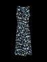 Satin Floral Cowl Neck Midi Column Dress